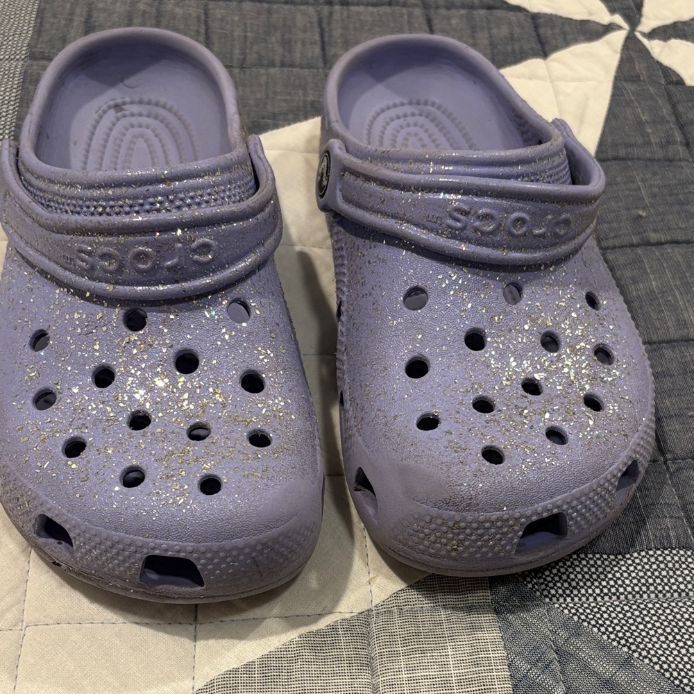 CROCS Kids Sparkle Clogs - Lavender